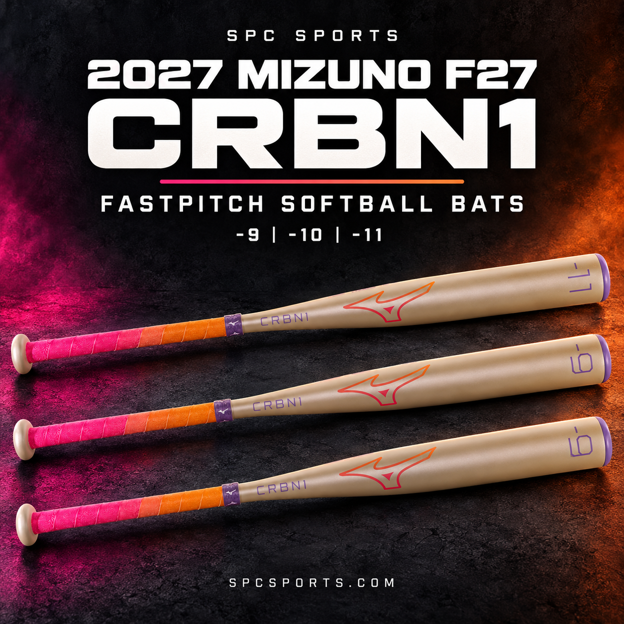 2027 Mizuno F27 CRBN1 Fastpitch Bats: -9, -10 | SPC Sports