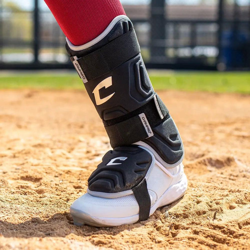 Champro-Batters-Protective-Ankle-Guard-BPAGYB-Youth-Black-Front-View