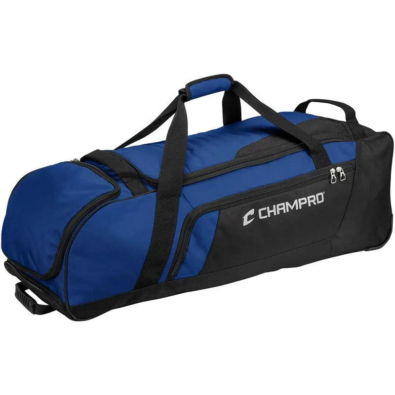 Champro-Boss-Wheeled-Catchers-Roller-Bag-E92-Royal-Front-View