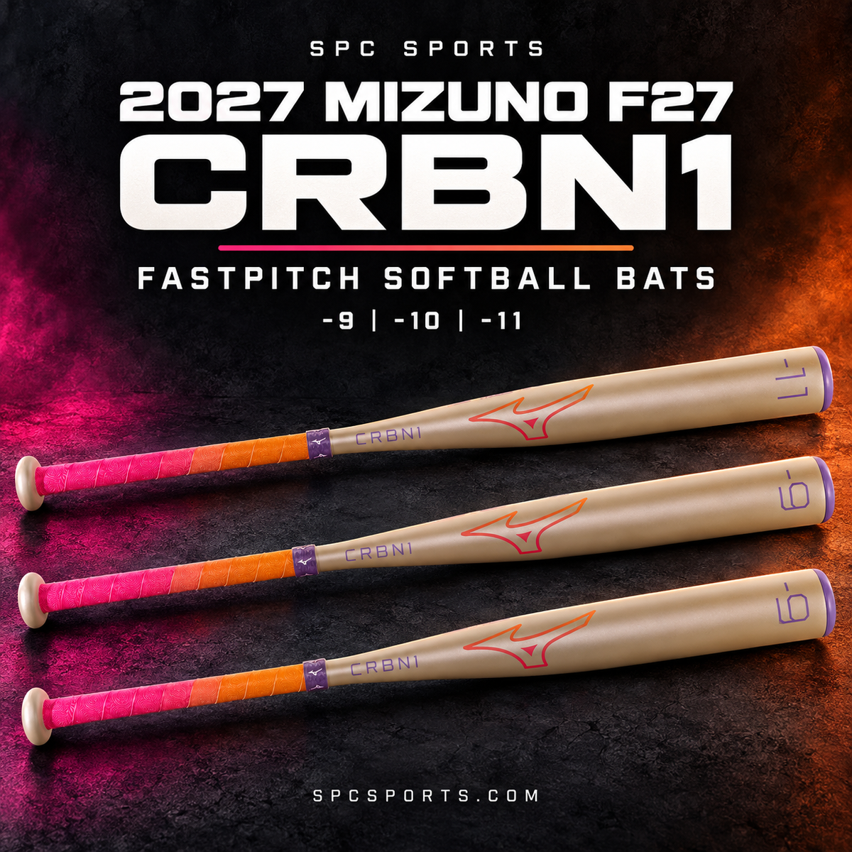 2027 Mizuno F27 CRBN1 Fastpitch Bats: -9, -10 & -11