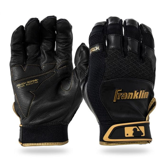 Franklin MLB Shock Sorb X Youth Baseball/Softball Batting Gloves