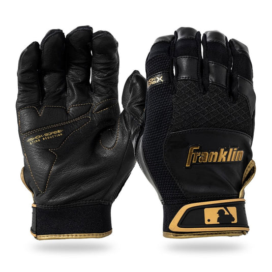 Franklin MLB Shock Sorb X Adult Baseball/Softball Batting Gloves