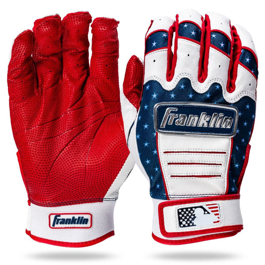 Franklin MLB 4th of July CFX Adult Baseball/Softball Batting Gloves