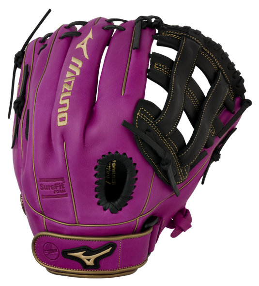 2025 Mizuno MVP Prime 12" Fastpitch Softball Glove GMVP1200PF5 with Bio Soft Leather, Parashock Palm Pad, and Center Pocket Design.