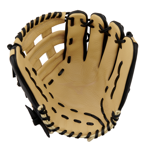 2025 Mizuno Franchise 12 1/2" Outfielder's Baseball Glove GFN1250B5 with full-grain leather, ParaShock Palm Pad, and HiLo Lacing for superior durability and control.