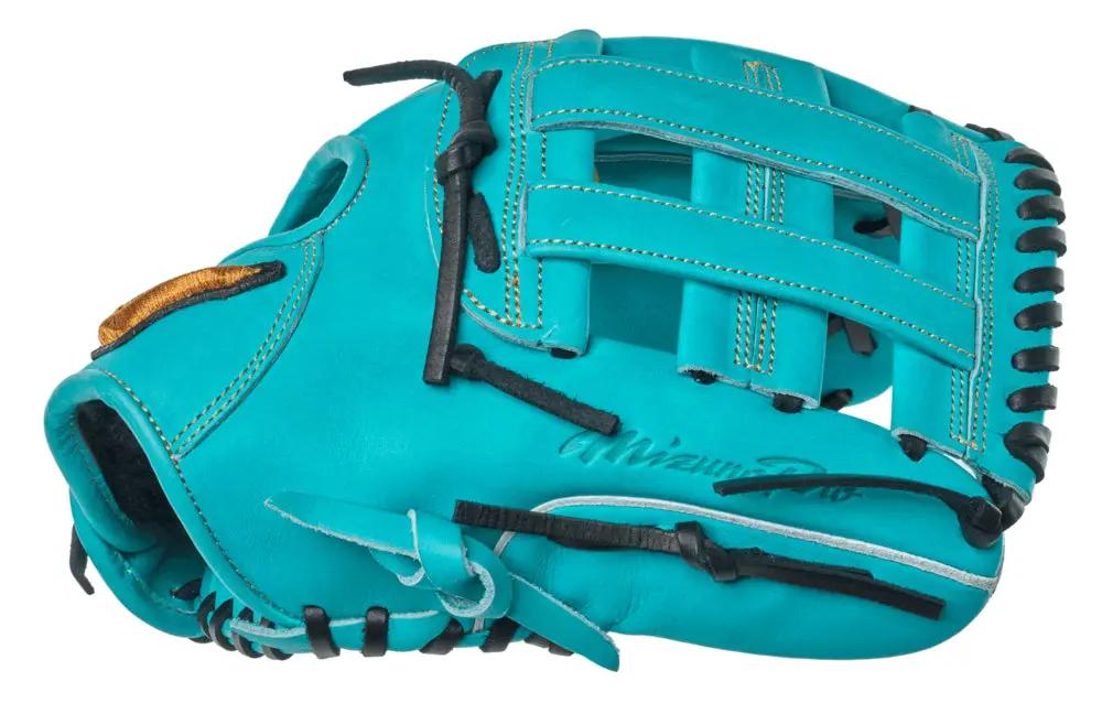 mizuno-gmp-1200d-turquoise-gray-white-gold-baseball-glove-side