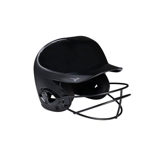 mizuno-mvp-series-solid-youth-batting-helmet-with-fastpitch-softball-mask-380435-Black