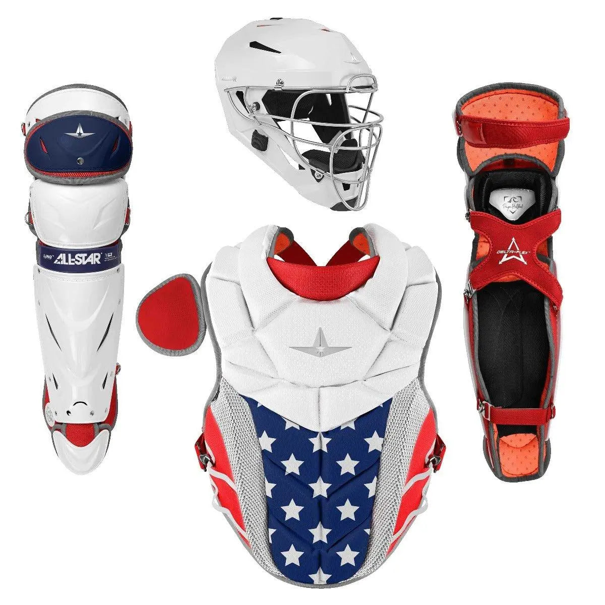 all star catchers gear All Star PHX Paige Halstead Inspired Fastpitch Catching Kit, USA / Adult