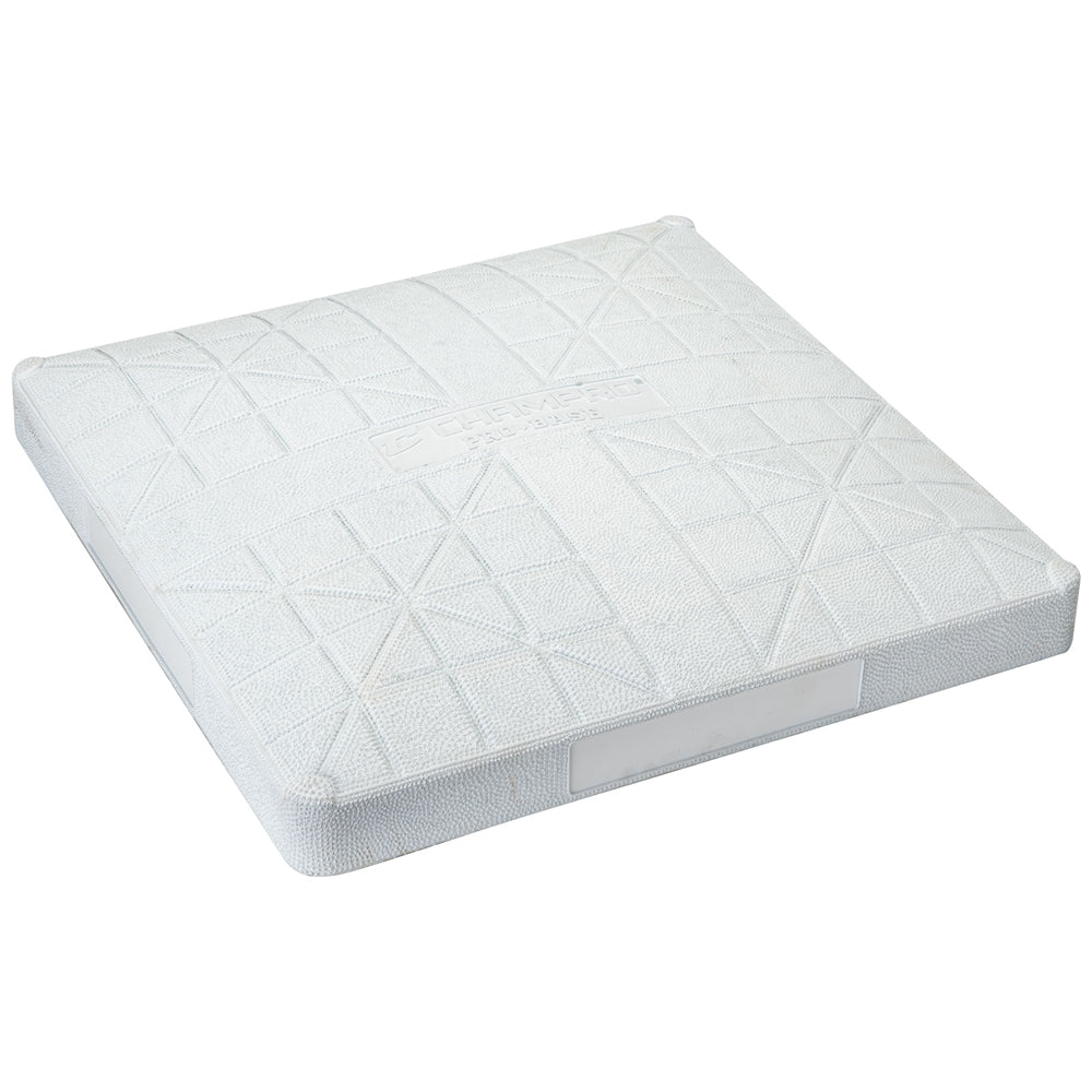 Champro-Molded-Pro-Style-Base-Set-B001X2-18-Inch-Baseball-Softball-Three-Pack-White-Front-View