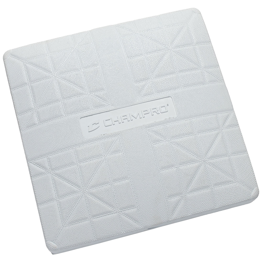 Champro-Molded-Pro-Style-Base-Set-B001X-15-Inch-Baseball-Softball-Three-Pack-White-Front-View