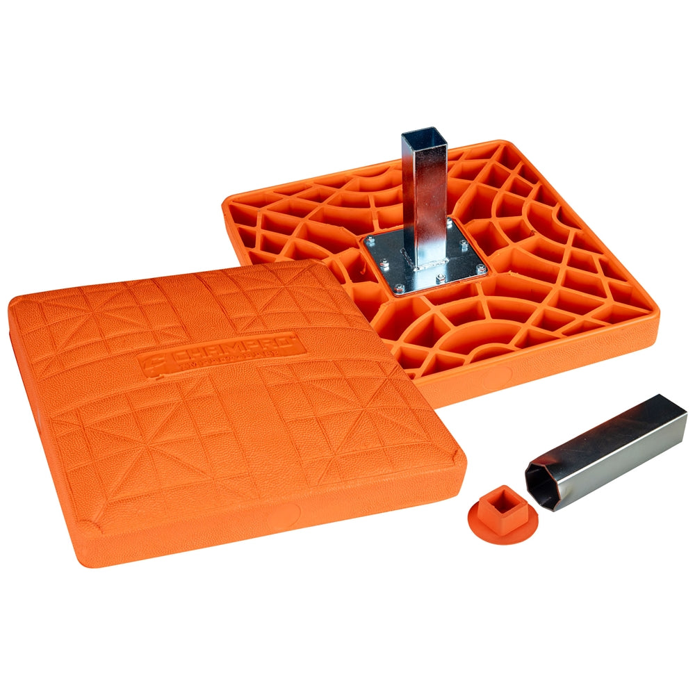 Champro-Pro-Style-Impact-Safety-Base-B002SOR-15-Inch-Orange-Baseball-Softball-Front-View