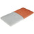 Champro-In-Ground-Double-First-Base-B004-All-Rubber-White-Orange-Baseball-Softball-Front-View