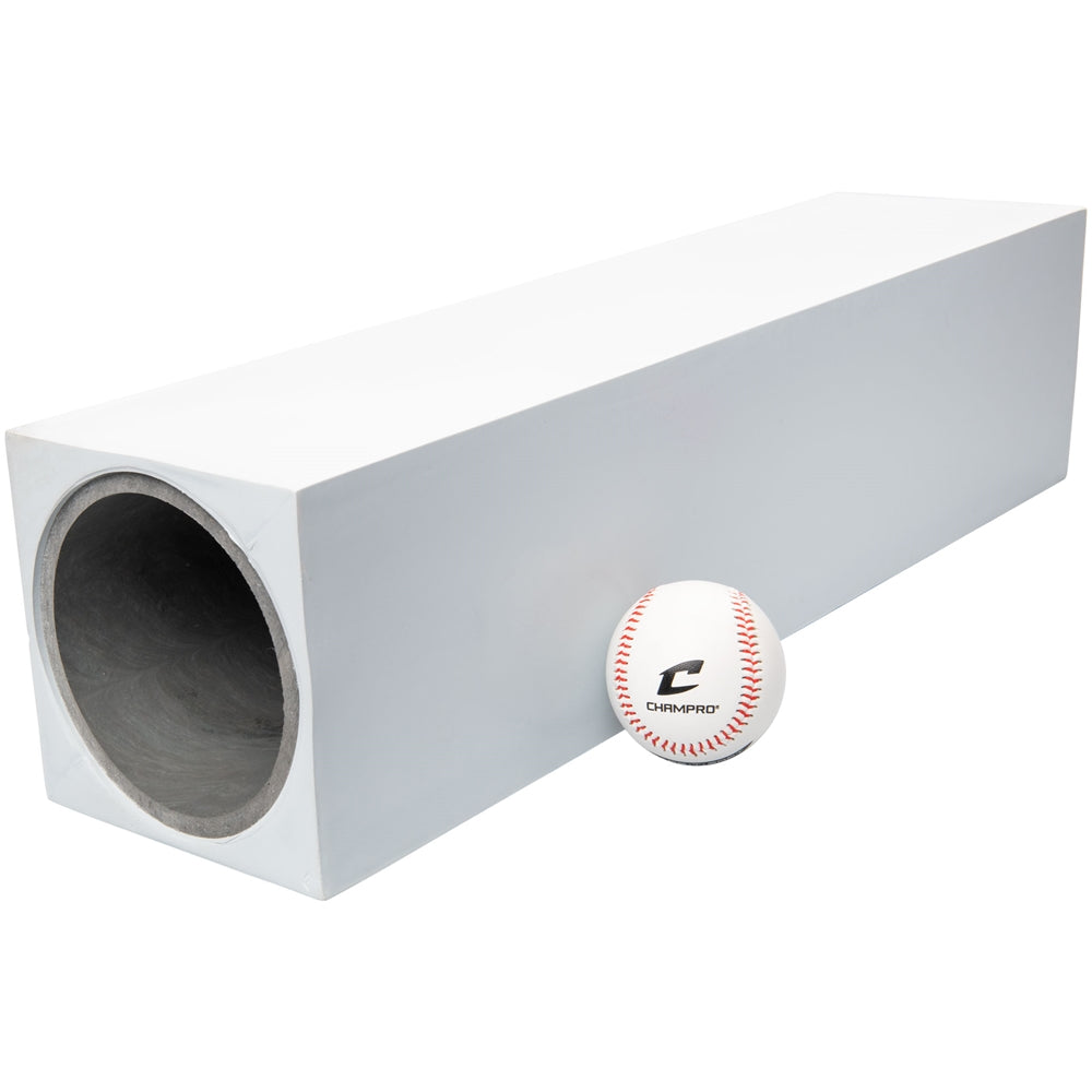 Champro-Four-Way-Pitchers-Rubber-B043-Official-Size-White-Baseball-Softball-Front-View