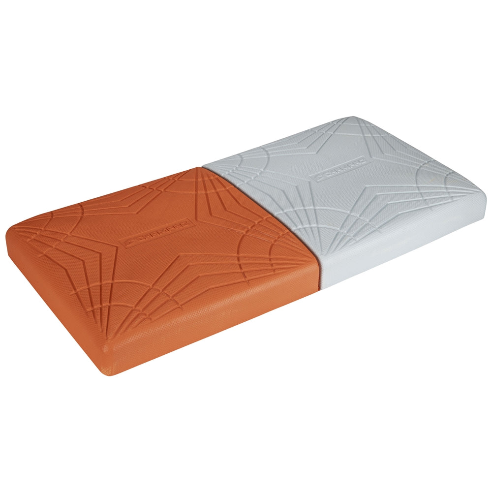Champro-Dislodging-Double-First-Base-B073-15x30-White-Orange-Baseball-Softball-Safety-Front-View