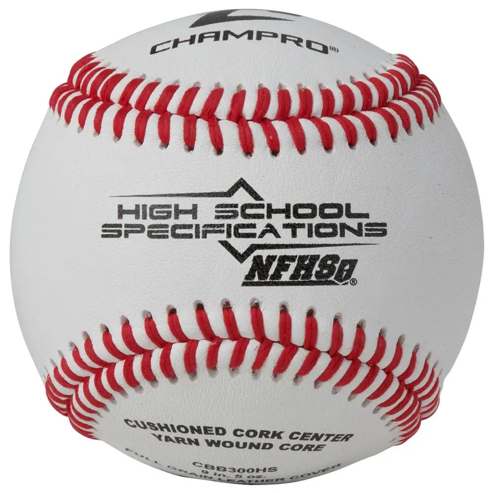 Champro-NFHS-Official-League-Baseball-CBB300HS-High-School-Game-Ball-Front-View