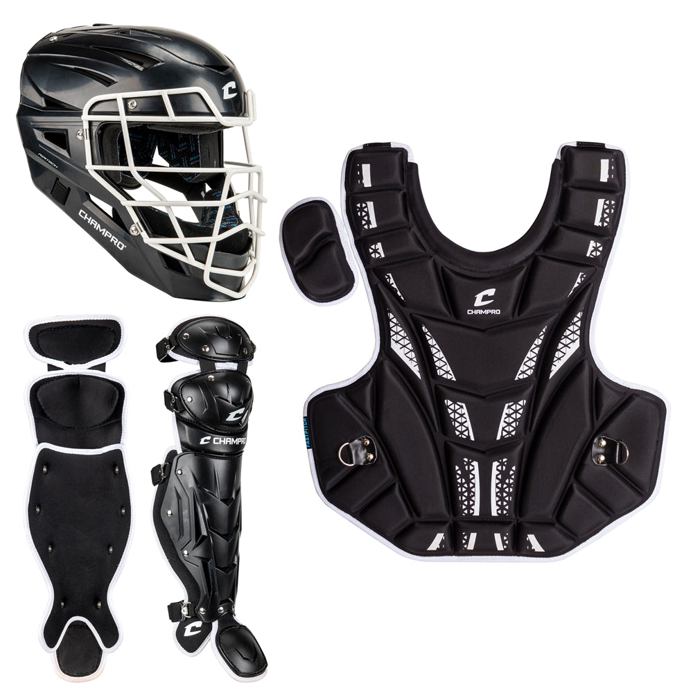 Champro-Fastpitch-Youth-Catchers-Kit-CBSF8-Ages-6-9-Black-Front-View