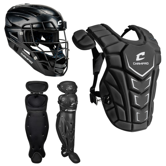 Champro-Optimus-MVP-Plus-Baseball-Catchers-Set-CBSN2, Cannon-Catchers-Helmet, Optimus-MVP-Chest-Protector, Optimus-Pro-Leg-Guards