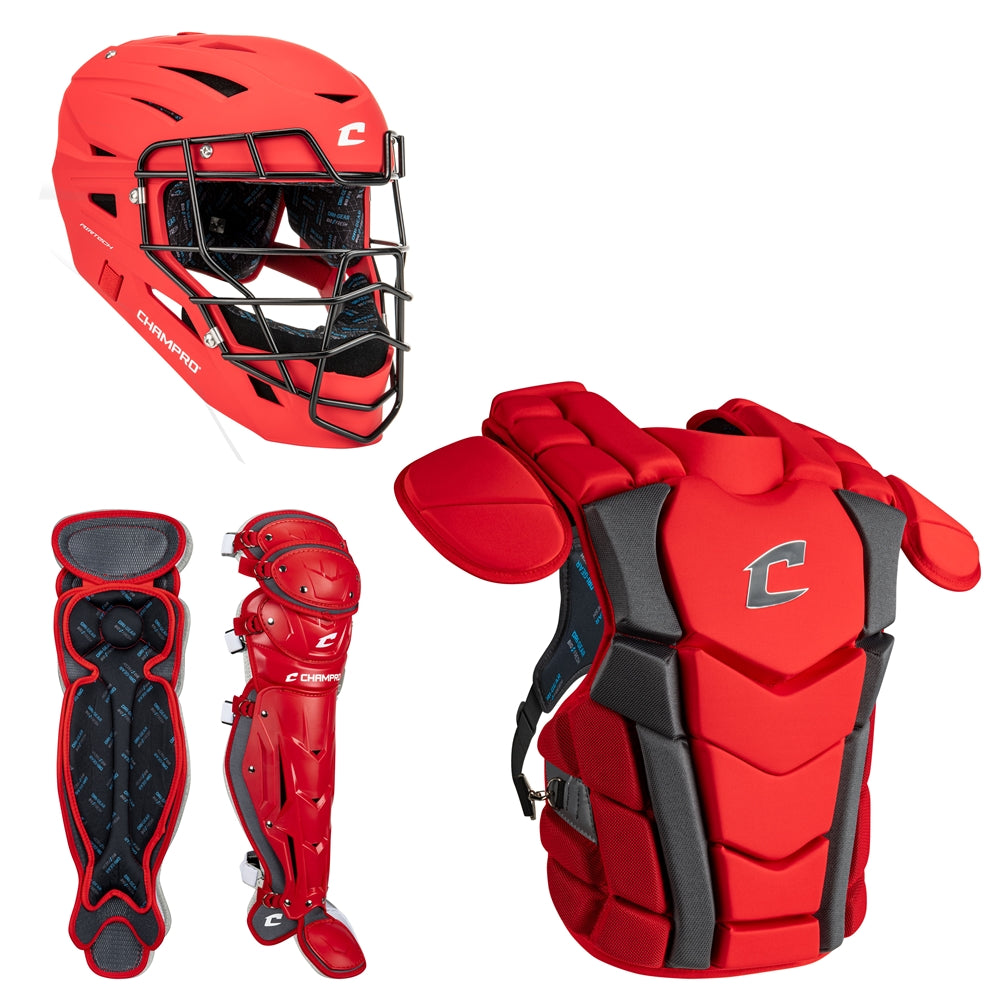 Champro-Optimus-Champion-Plus-Youth-Catchers-Kit-CBSN3Y-Scarlet-Front-View