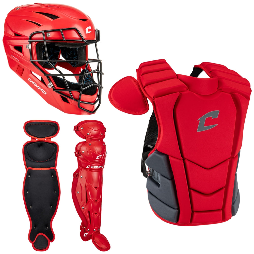 Champro-Optimus-Select-Plus-Youth-Catchers-Kit-CBSN4Y-Scarlet-Front-View