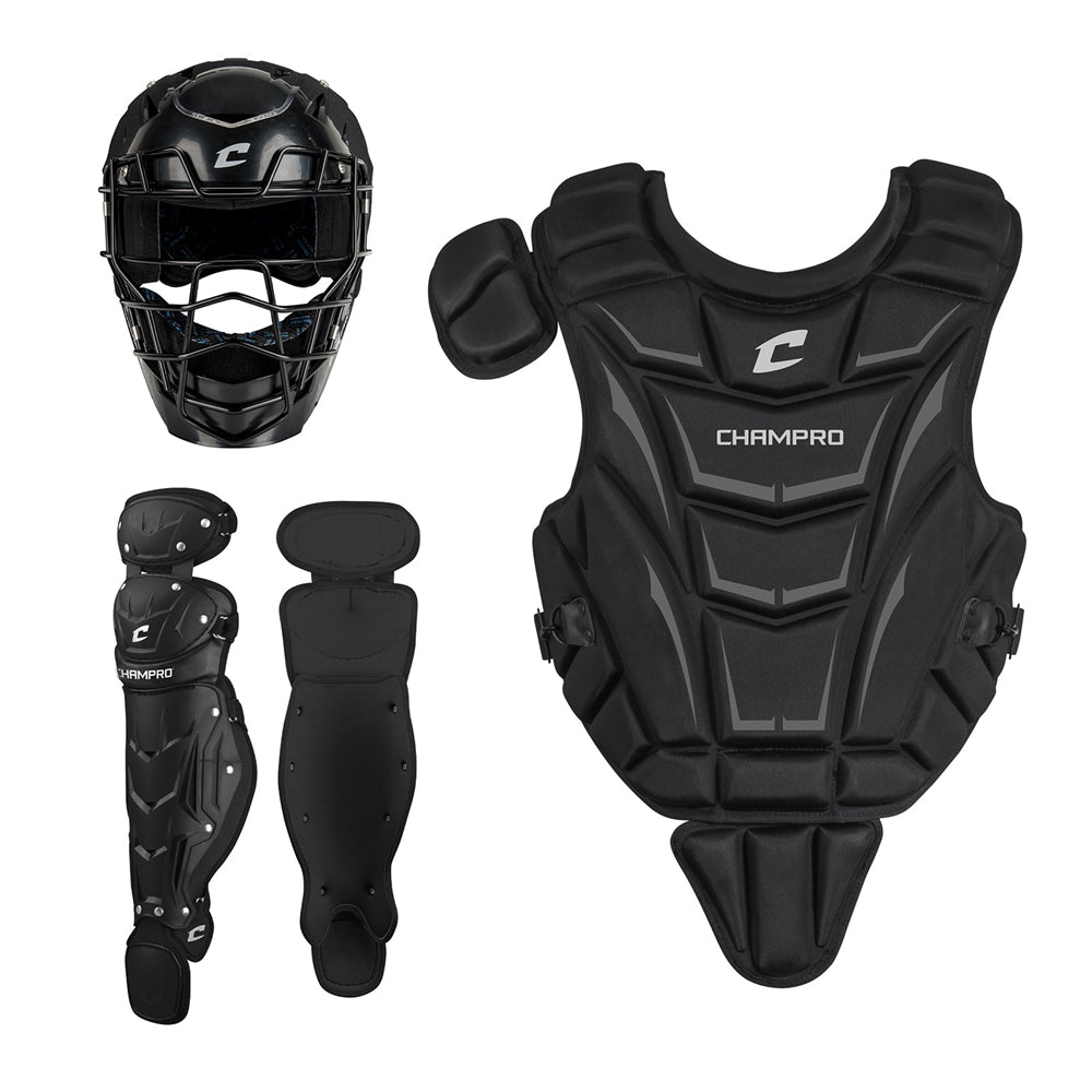 Champro-Helmax-2-0-Catchers-Set-CBSY2-Black-Front-View