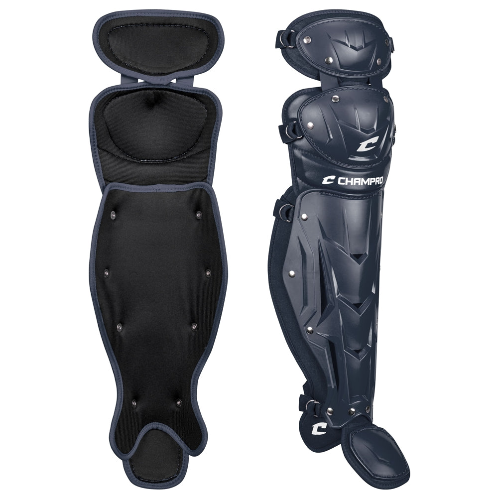 Champro-Optimus-MVP-Double-Knee-Adult-Leg-Guard-CG100-Navy-Pair-Front-View