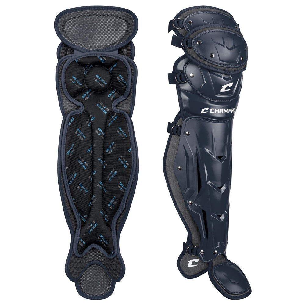 Champro-Optimus-Pro-Youth-Leg-Guard-CG186-Navy-Pair-Front-View