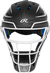 Rawlings-Mach-Pro-CHMCHPROS-Hockey-Style-Senior-Catchers-Helmet-Black-White-Front-View