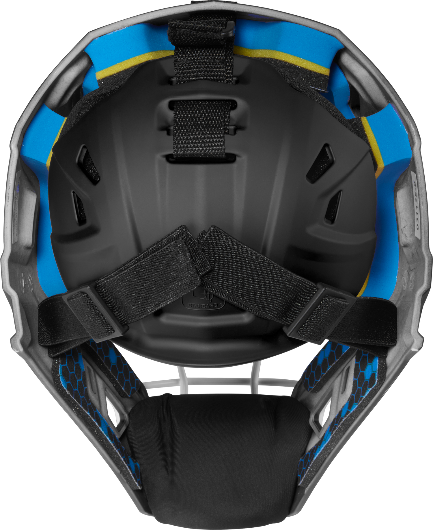 Rawlings-Mach-Pro-CHMCHPROS-Hockey-Style-Senior-Catchers-Helmet-Black-White-Front-View