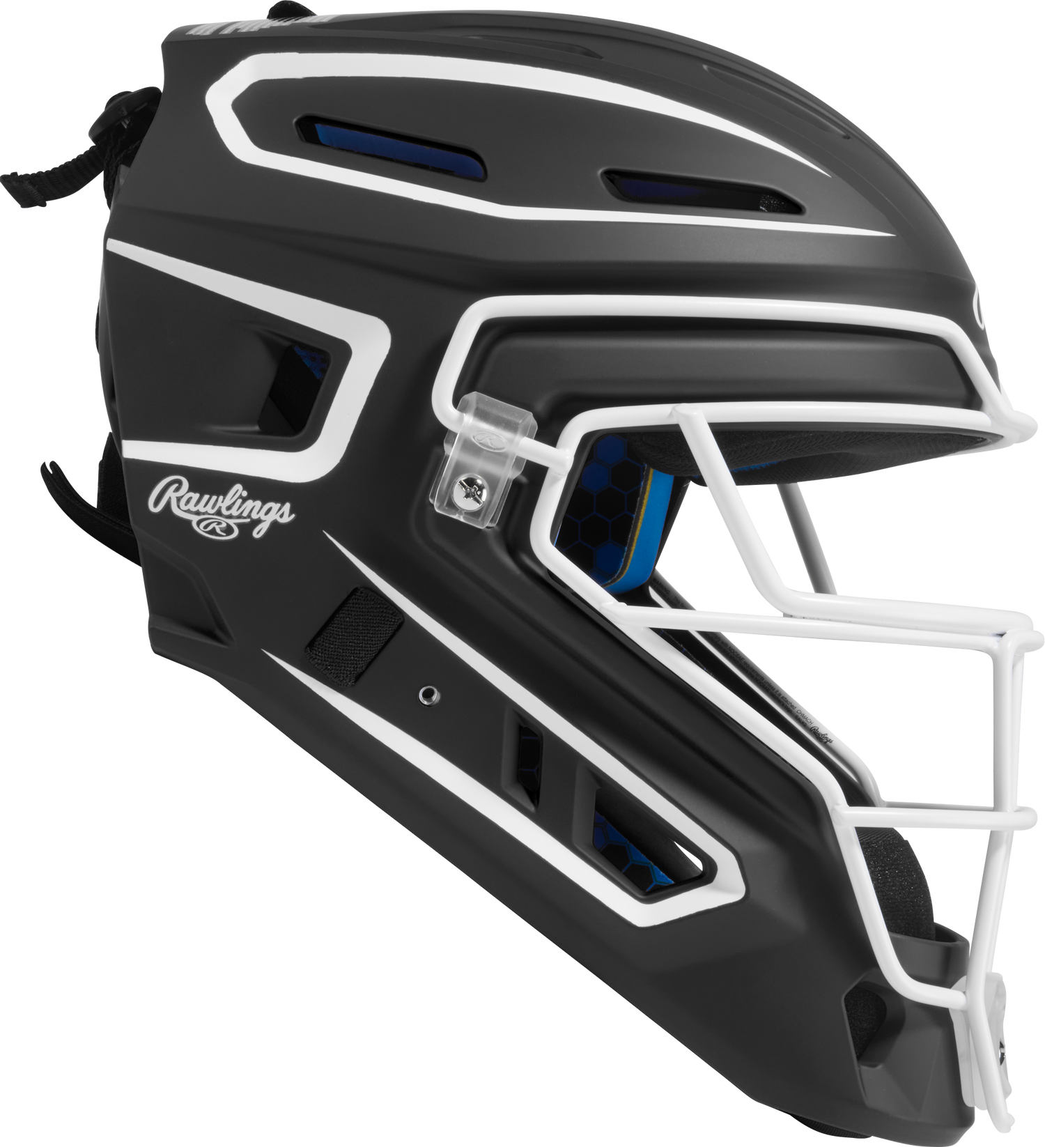 Rawlings-Mach-Pro-CHMCHPROJ-Hockey-Style-Junior-Catchers-Helmet-Black-White-Front-View