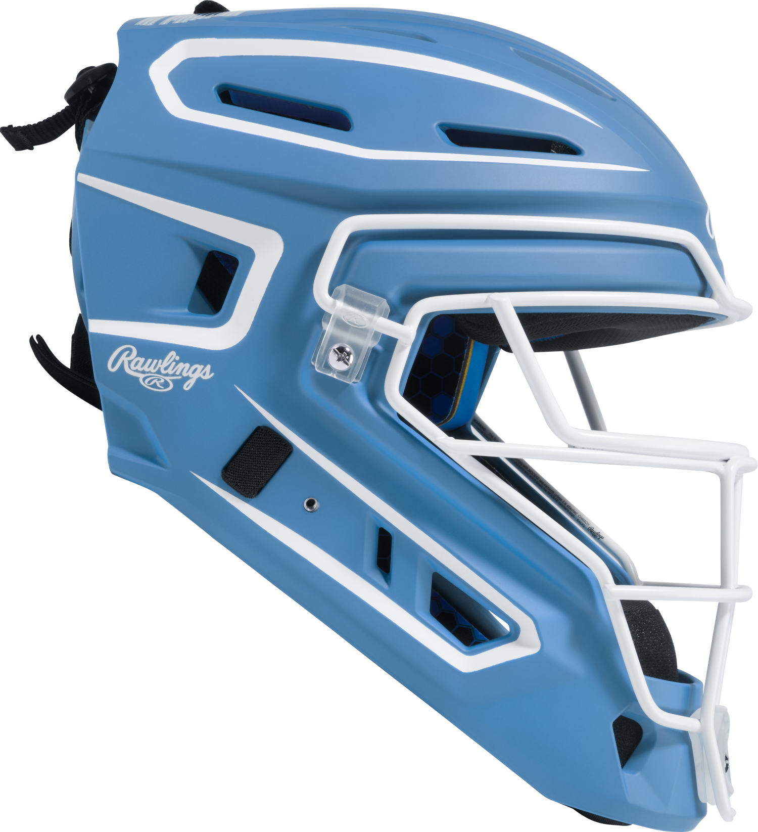 Rawlings-Mach-Pro-CHMCHPROJ-Hockey-Style-Junior-Catchers-Helmet-Columbia-Blue-White-Front-View