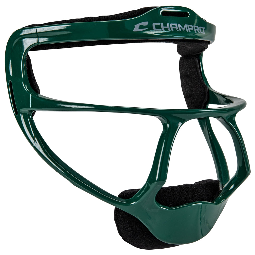 Champro-Pro-Elite-Grill-Softball-Youth-Fielders-Facemask-CM02Y-Forest-Green-Front-View