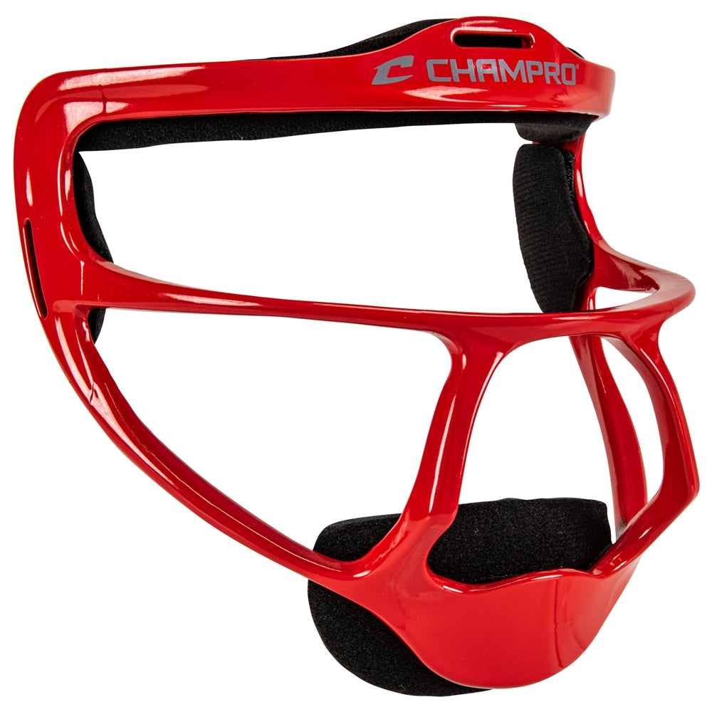 Champro-Pro-Elite-Grill-Softball-Fielders-Facemask-CM02-Scarlet-Front-View