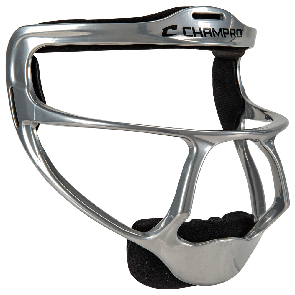 Champro-Pro-Elite-Grill-Softball-Fielders-Facemask-CM02-Silver-Front-View