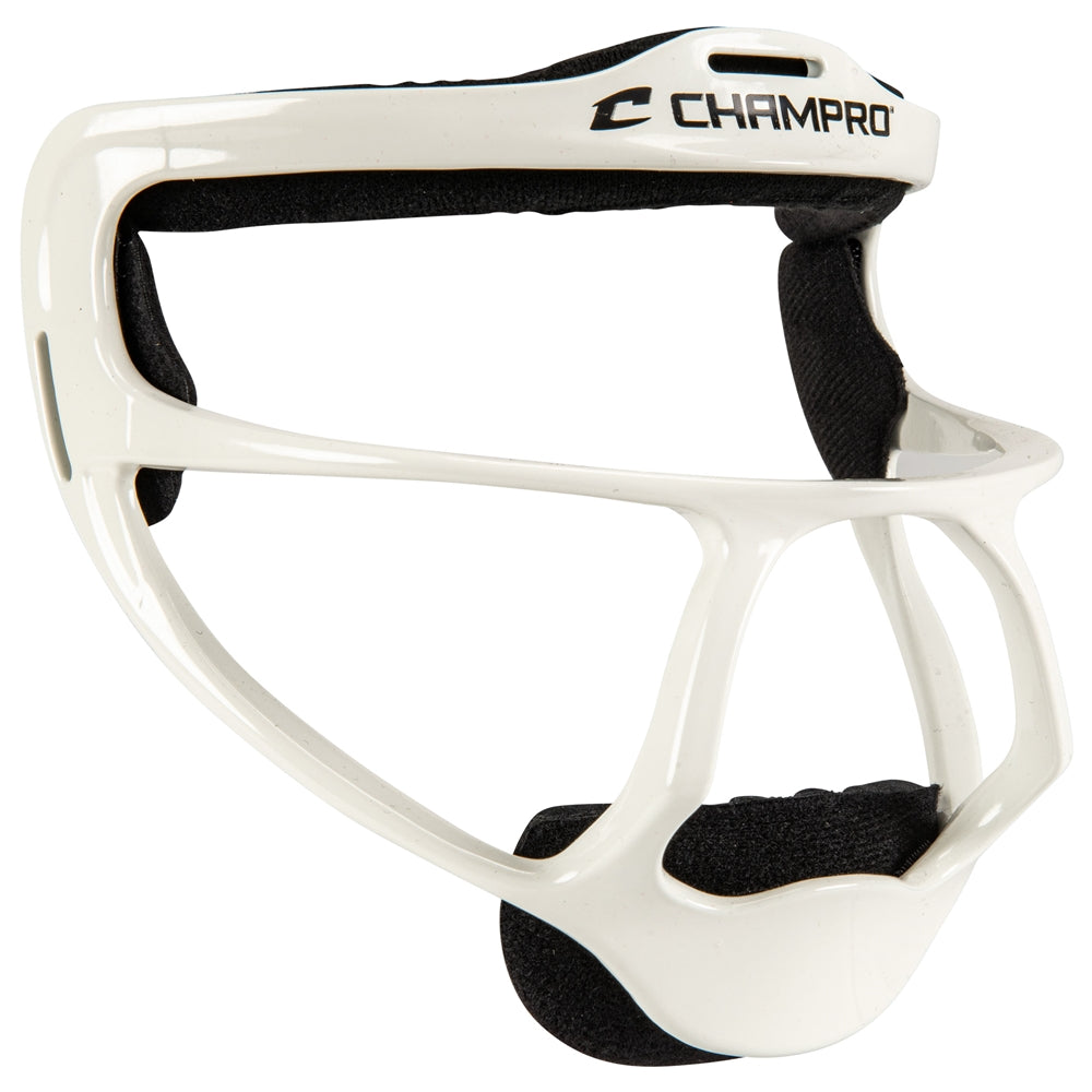Champro-Pro-Elite-Grill-Softball-Fielders-Facemask-CM02-White-Front-View