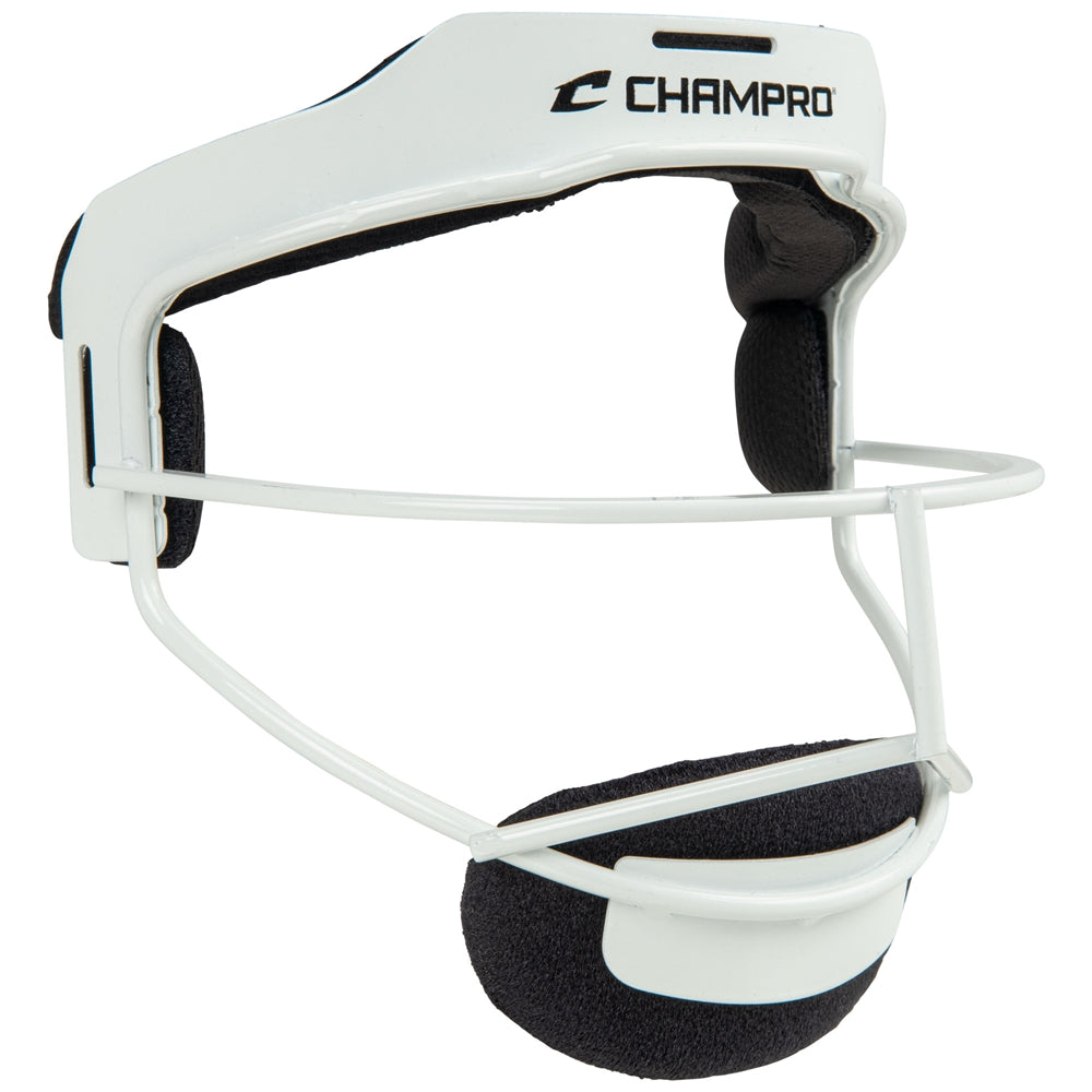 Champro-Sentry-Softball-Youth-Fielders-Facemask-CM03Y-White-Front-View