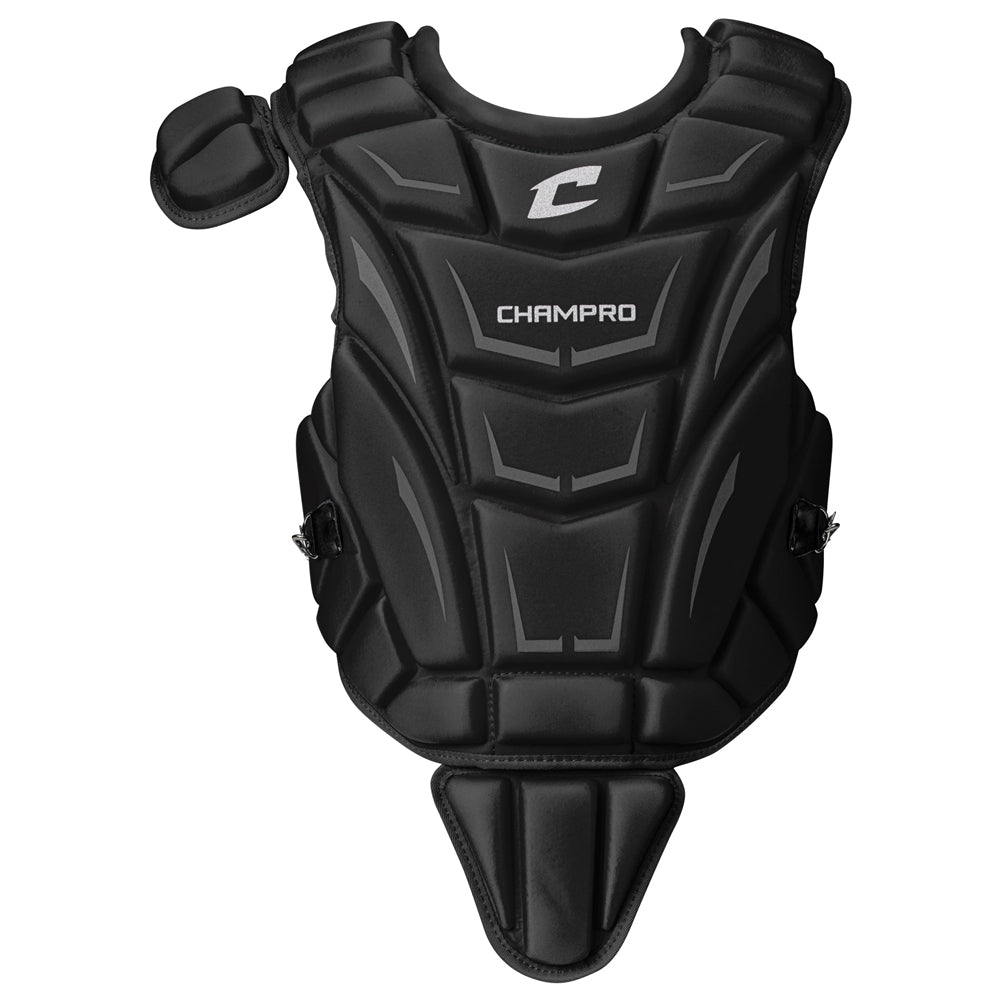Champro-Optimus-MVP-Chest-Protector-CP102-Adult-Black-Front-View
