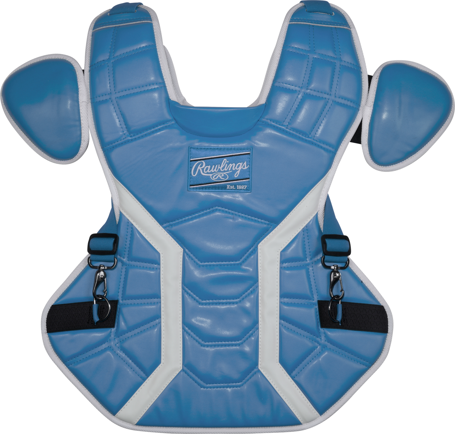 Rawlings-Mach-Pro-CPMCHPROM-Medium-Catchers-Chest-Protector-Columbia-Blue-White-Front-View