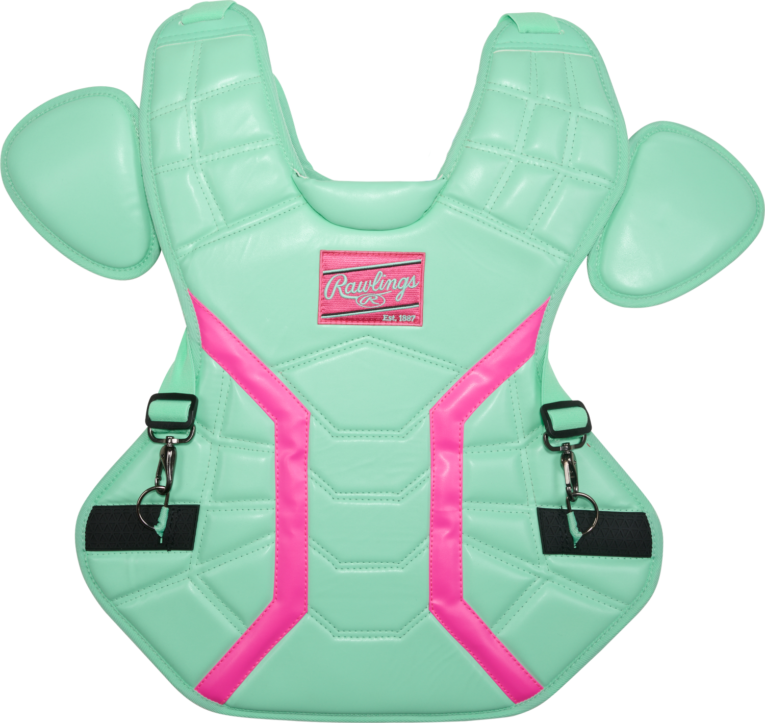 Rawlings-Mach-Pro-CPMCHPROL-Large-Catchers-Chest-Protector-Mint-Pink-Front-View
