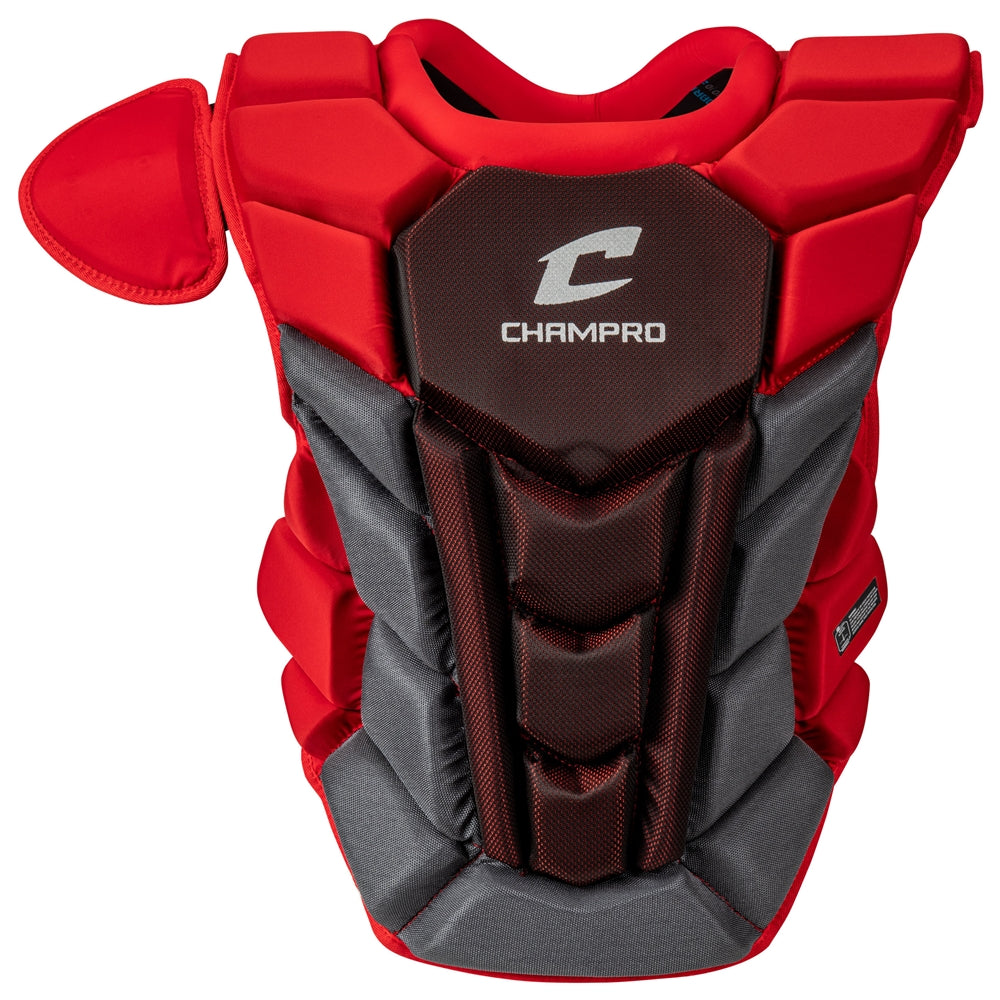 Champro-Optimus-Pro-Plus-Chest-Protector-CPN12-Intermediate-Scarlet-Front-View
