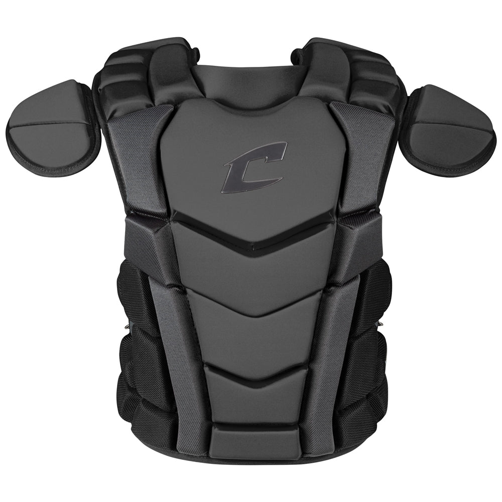 Champro-Optimus-Champion-Plus-Chest-Protector-Commotio-Cordis-CPN32-Intermediate-Black-Front-View