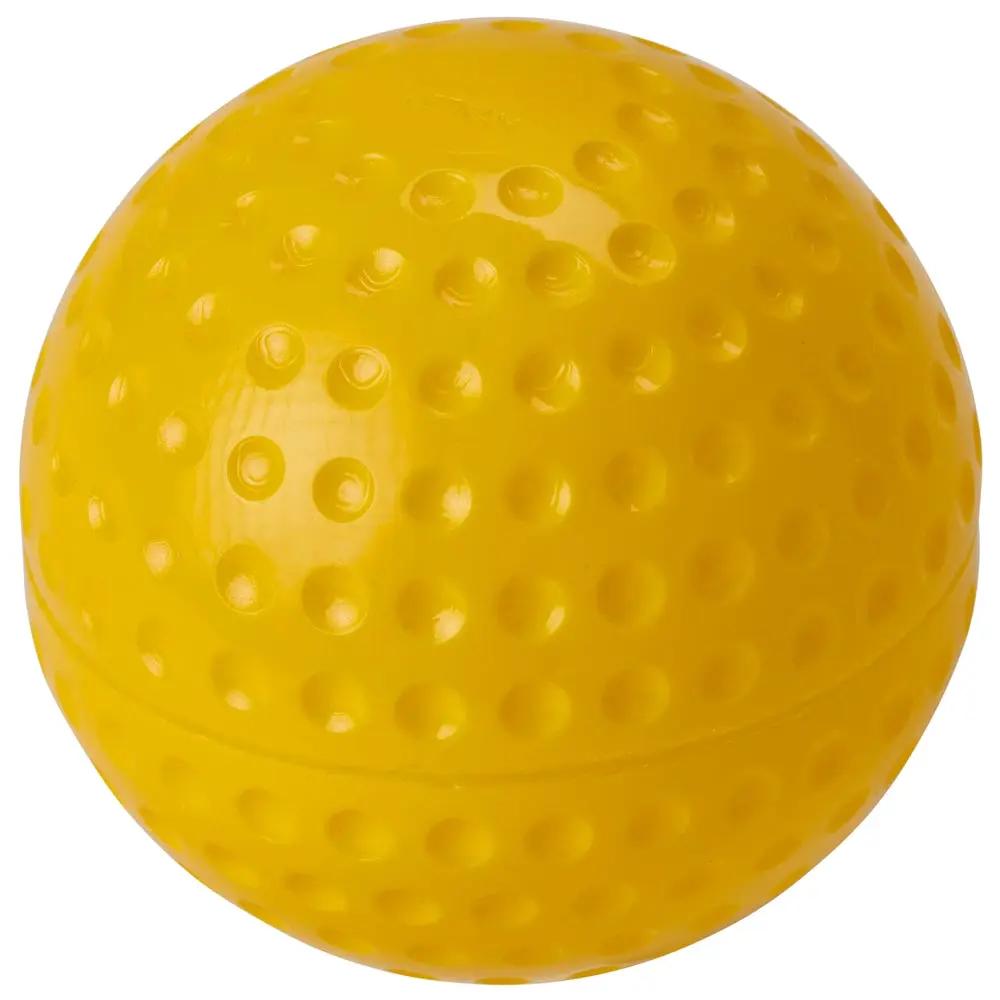 Champro-12-Inch-Dimple-Molded-Softball-CSB-59-Gold-Yellow-Pitching-Machine-Front-View