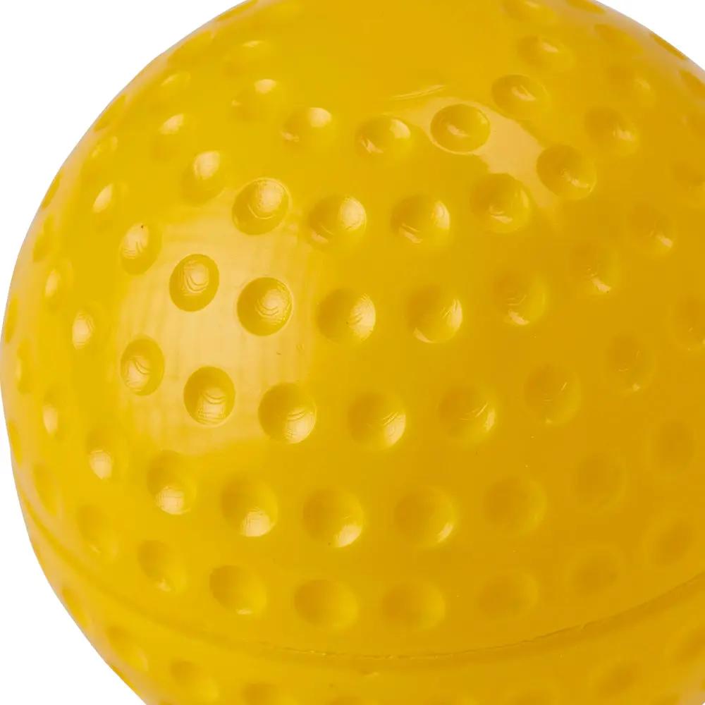 Champro-12-Inch-Dimple-Molded-Softball-CSB-59-Gold-Yellow-Pitching-Machine-Front-View