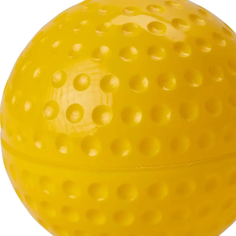 Champro-12-Inch-Dimple-Molded-Softball-CSB-59-Gold-Yellow-Pitching-Machine-Front-View