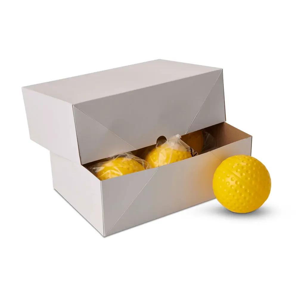 Champro-12-Inch-Dimple-Molded-Softball-CSB-59-Gold-Yellow-Pitching-Machine-Front-View