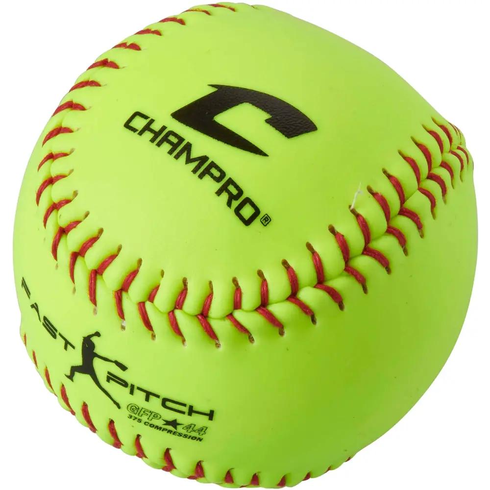 Champro-GFP-44-12-Inch-Fastpitch-Softball-CSB18-Optic-Yellow-Durahide-Practice-Front-View