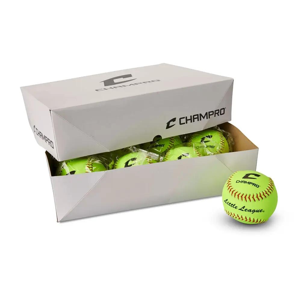 Champro-Little-League-11-Inch-Durahide-Fastpitch-Softball-CSB27-Optic-Yellow-Front-View