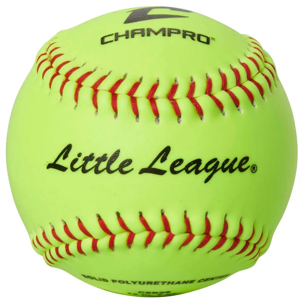Champro-Little-League-12-Inch-Durahide-Fastpitch-Softball-CSB28-Optic-Yellow-Front-View