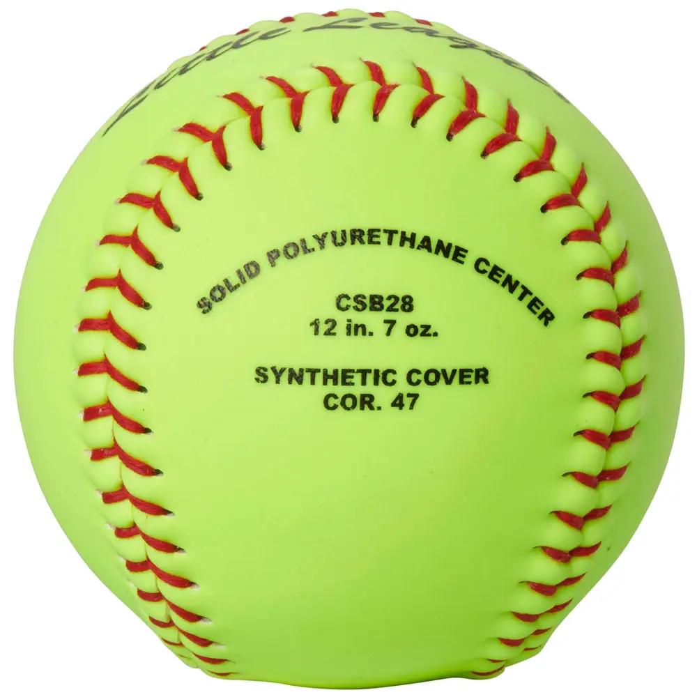 Champro-Little-League-12-Inch-Durahide-Fastpitch-Softball-CSB28-Optic-Yellow-Front-View