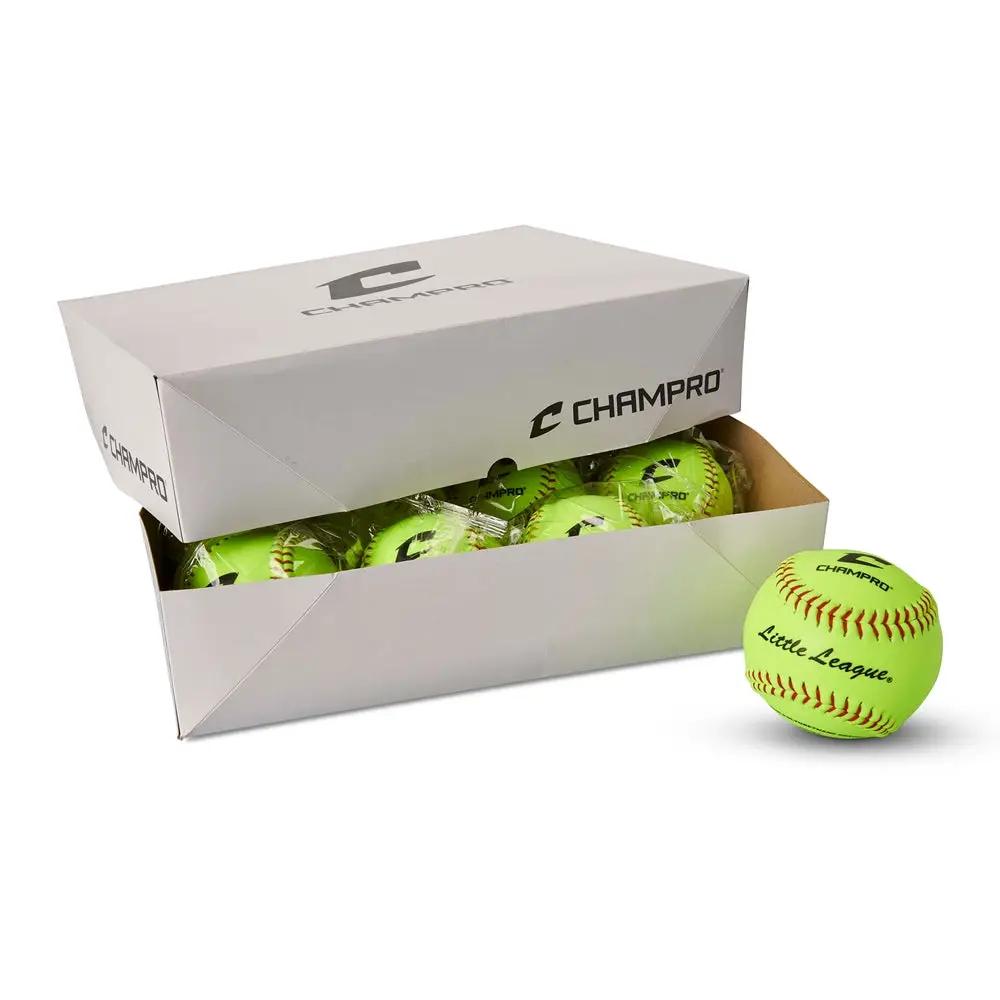 Champro-Little-League-12-Inch-Durahide-Fastpitch-Softball-CSB28-Optic-Yellow-Front-View