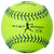 Champro-USSSA-11-Inch-Fastpitch-Softball-CSB41-Optic-Yellow-Blue-Stitch-Leather-Front-View